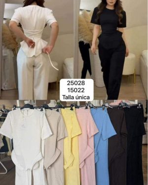 E25028 Conjunto blusa corpiño volante Zara