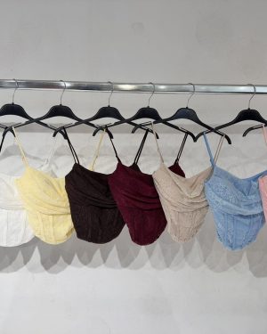 0117870 Top tipo corsé encaje Zara