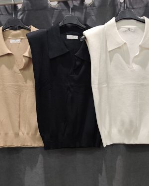 098300 blusa polo con hombreras