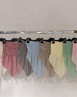 0141870 Top pico Vichy panal de abeja