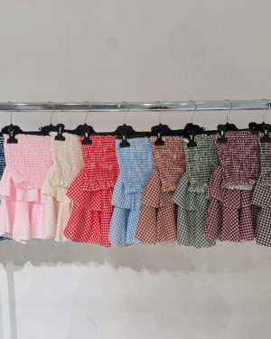 0119950 Conjunto falda pantalón Vichy