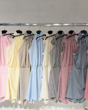 0141970 Mono Vichy falda pantalón