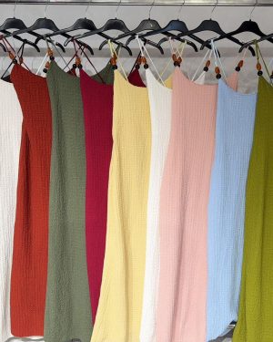 0487990 Vestido bambula tirantes bola