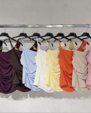 0481660 Blusa asimétrica fruncida