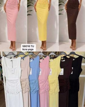 0580160 Vestido licra fria corset encaje