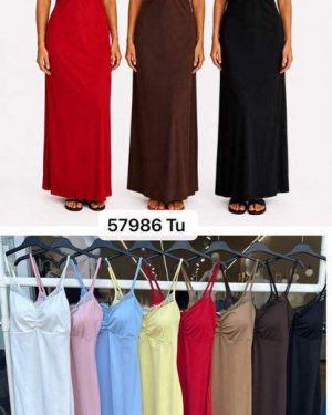 0579860 vestido licra fria borde encaje