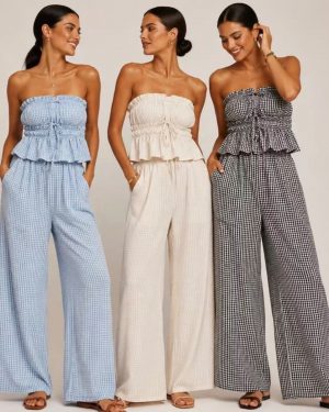 01237-30870 Conjunto Vichy palabra de honor