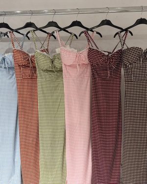 0487070 Vestido Vichy licra fria