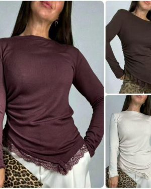 0605120 Blusa fruncida blonda Zara