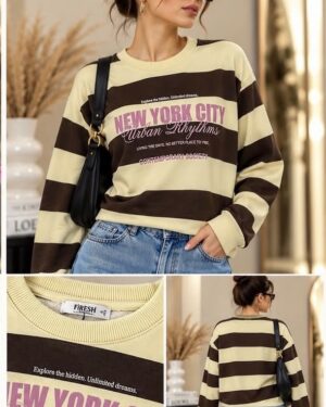 0122720 Sudadera de rayas New York City