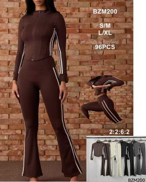 BZM200 Conjunto deportivo rayas pata ancha