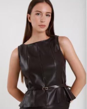 0035880 Blusa polipiel cinturon
