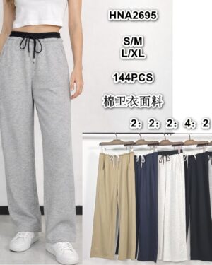 HNA2695 Pantalon de chándal bicolor