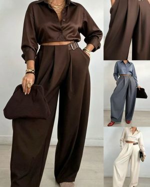 0192010 Pantalon de vestir con cinturón
