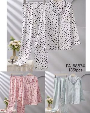 FA6867 Pijama corazón seda