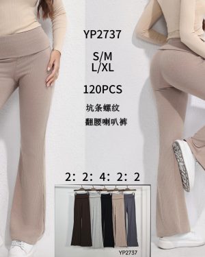 YP2737 Pantalón de punto pretina doblada