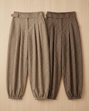 0649710 Pantalón cuadros de puño