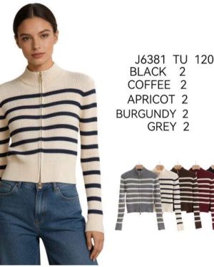 J63381 Jersey de punto chaqueta