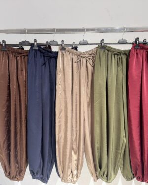 011910 pantalon satinado de puño