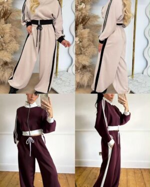 0273160 Conjunto pantalón puño rayas