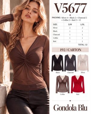 V5677 Blusa tul de lurex