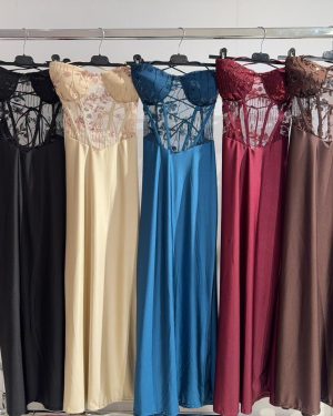 063920 Vestido palabra de honor tipo corpiño